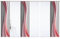 HOME in green 84070 ELANIA Schiebegardine aus recyceltem Polyester, halbtransparent, Farbe:rot, Größe:245 x 60 cm, Anzahl:6er-Set (3X Motiv. 3X Uni)