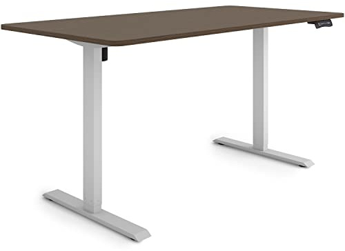 ESMART Germany ETX-121GE 160x80cm Ebenholz Dekor Ergonomischer Steh-Sitz-Schreibtisch Stufenlos elektrisch höhenverstellbar 73,5-123,5cm 3xMemory Aktivitätserinnerung Soft-Start/Stopp Schnelle Montage