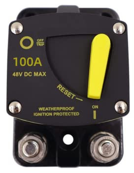 Interruttore Automatico Auto,12V-48V DC Interruttore di Circuito Automatico Fusibile,2022 Il nuovo Interruttore di Circuito Automatico con Ripristino Manuale per motore auto Marine Boat(100 A)