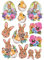 Ideen mit Herz Stickerbogen 3-D Relief-Sticker | Aufkleber | Hochwertig geprägt mit 3-D-Effekt | Din A4 Bogen mit verschiedenen Motiven (Fröhliche Osterhasen 03)