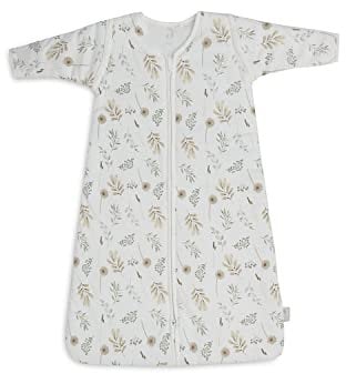 Jollein Schlafsack Baby - Wild Flowers - 110 cm - Baumwolle - 2.0 bis 3.0 Tog - Abnehmbare Ärmel - Baby Schlafsack - Wildblumen Print
