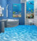 3D Bodenbelag Badezimmer 3D Floor Stereoscopic Wallpaper Floor Murals Wallpaper 3D-Meerwasseroberfläche Ripple 3D-Bodenmalerei Badezimmer 3D Boden Wandbild Pvc Wasserdichte Selbstklebende Vinyltapet
