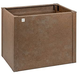 Design Stahl Hochbeet mit Rost Beschichtung, 100 cm x 100 cm x 77cm, Made in Germany