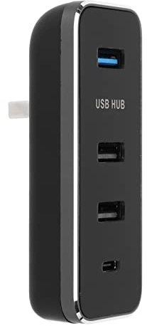 Hub USB 4 en 1 pour Tesla, Adaptateur de Console Centrale Hub 4 Ports avec 3 Ports USB, Type C, Remplacement de la Station D'accueil USB Hub pour Tesla Model 3 Y 2022‑2023