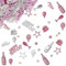 OSDUE Confettis Deco, Confetti Anniversaire Decoration Fete 30g, Or Rose Argent Confettis Joyeux Anniversaire Nombre Étoile De Table Deco, pour Anniversaires Carnaval Fête Décorations De Table