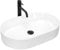 Rea Aufsatzwaschbecken Nadia 60 Waschtisch Handwaschbecken Waschschale Waschbecken für Badezimmer aus hochwertiger Keramik 610 mm x 385 mm x 120 mm (weiß)