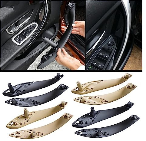 Poignée Porte Convient Pour BMW F30 F31 F32 F36 F80 F33 F34 F35 Revêtement Intérieur Housse Décorative Pour Poignée Porte Intérieure Voiture Poignée Intérieure (Couleur : Black-Front-Right)