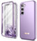 SURITCH Custodia per Samsung Galaxy S23, Protezione Schermo Integrata, Protezione Completa Antiurto, Robusta Custodia Protettiva per Telefono Samsung S23 da 6,1 Pollici, Viola Puro