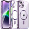 JETech Soft Clear Case for iPhone 14 Plus 6.7-Inch, Camera Lens Full Protection, Compatible with MagSafe Wireless Charging, Shockproof Electroplated TPU Phone Cover (Light Purple)