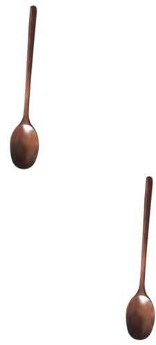 Cabilock 2 Juegos De Cucharas De Madera Para Servir Cucharón Multiusos Para Sopa Y Gachas Herramienta De Cocina Con Agarre Cómodo Uso Doméstico Y Comercial 2 Unidades