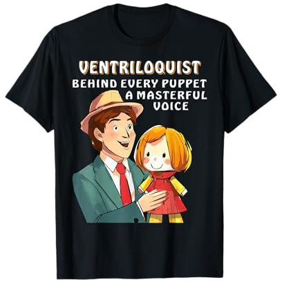 Bauchreden Vorführung Puppe Puppenspieler Bauchredner T-Shirt