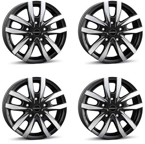 4x Borbet Felgen CW5 6.5x16 ET60 5x120 black polished matt kompatibel mit VW Amarok Crafter T7