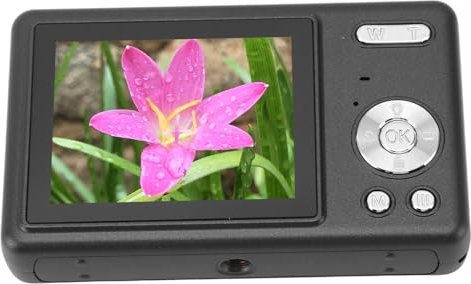Digitalkamera, 12 MP 1080P Kamera mit 16 fachem Zoom, EIN Bedienung, 2,4 Zoll TFT Bildschirm, für Schüler Vlogging (Black)