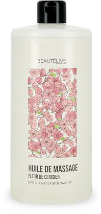 Beautélive Huile de Massage Fleur de Cerisier Huile de Massage Fleur de Cerisier