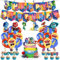 50pcs Inside Party Cake Topper/Cupcake Toppers/Banner/Swirl Hangings/Balloons,Birthday Party Decorations