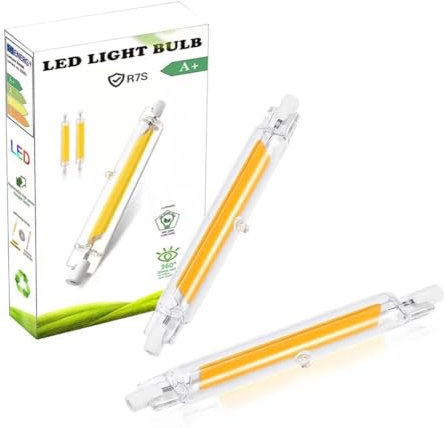EIMOPE Ampoule R7S LED 118mm Dimmable 20W, équivalent à Ampoule Halogène 100W 200W, R7S LED Tube Lumière Ampoule, Blanc Chaud 3000K, 2000LM, Angle de Faisceau 360°, Pas de Scintillement, Lot de 2