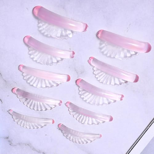 10 Pcs Lash Lift Pads Reusable Lash Lift Shields Silicone Curler Rods Eyelash Lifts Rods Soft Shell Pink Eyelash Lifts Pads Tools For Eye Lashes Extension