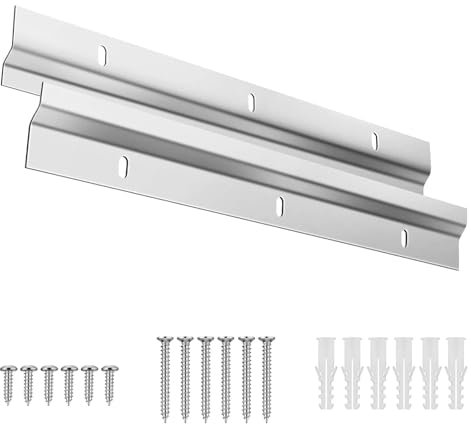 2 Pezzi Francese Gancio per Quadri, 30CM Staffa di Montaggio Nascosta Incastro per Cornic Ganci per Quadri Pesanti con Viti Z Bar Fissaggio a Parete Cornice per Specchi e Quadri Cornici Artistiche