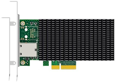 GLOTRENDS ST7381 1-Port 10G RJ45 Ethernet Netzwerkkarte mit Intel X550 Controller, PCIE 3.0 X4 Schnittstelle, unterstützt Windows 11/10/Windows Server/Linux/ESX/VMware ESXi(Nicht unterstützt Mac OS)