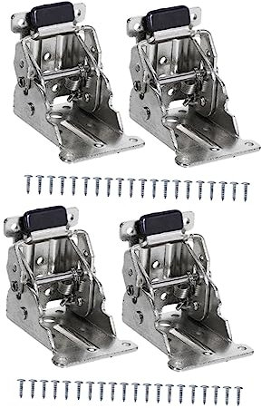 HOMSFOU 4 Stück Selbstverriegelndes Klappscharnier Aus Stahl Korrosionsbeständig Für Klapptisch Und Stuhlbeinhalterungen Multifunktional Für Möbelbeine in Küche Und Wohnbereich