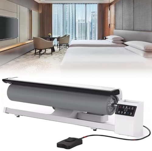XCSCUK Presse à Vapeur à Fer à Rouleau Rotatif, Machine à Repasser à Linge d'hôtel, avec Commande à pédale Vapeur Continue, pour Commercial/Maison