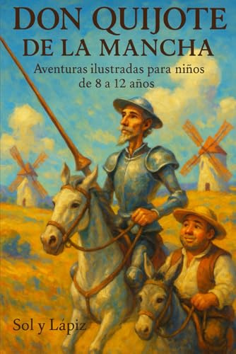 Don Quijote de la Mancha: Aventuras ilustradas para niños de 8 a 12 años