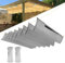 Einziehbar Welle Sonnensegel 0.95x4M(BxL), Verstellbar Schattenabdeckung, Wasserdicht Sonnenschutz Sonnenschutz Schutz vor UV- Strahlungen für Pergola Garten Schattenabdeckung - Grauweiß