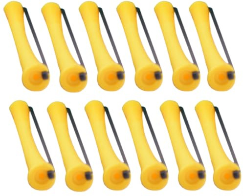 AMSLSIU 6 Pcs Hairdressing Roller Durability Fool-style for Operation Assorted Colors Hair Curler Magnetic for Short Medium Hair, 8 yellow, 12Pcs