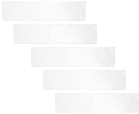 Didiseaon Lot de 5 Plaques Signalétiques pour Porte en Acrylique Transparent 20x5 Cm avec Ruban Adhésif Double face, Porte noms Réutilisables pour Bureau, Salle de Réunion et de