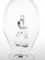 Oberstdorfer Glashütte Soccer Player decorative Gifts Bottle Trophie clear glass fillable with clasp volume 0,5 litre height approx 30 cm