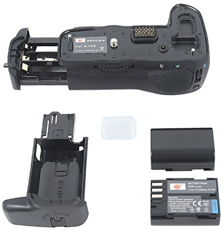 DSTE® Batterie Griff für Pentax K-7 K-5 K7 K5 SLR Digital Kamera als D-BG4 mit (2 packung) D-LI90