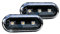 LED Seitenblinker Klar Schwarz Oval Links+Rechts Set Eintragungsfrei