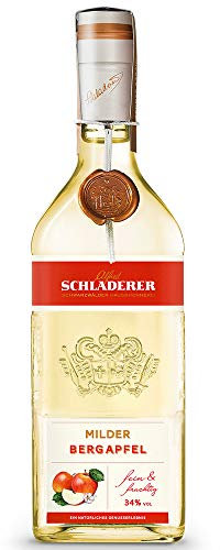 Schladerer Milder Bergapfel, feiner Digestif aus dem Schwarzwald - Die Feinen Milden, mild und fruchtig-frisch dank Äpfeln aus Höhenlagen (1 x 0.7l)