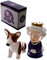 Novelty Cruet Salt and Pepper Sets Ceramic Collectables Hotdog or Queen (Queen)
