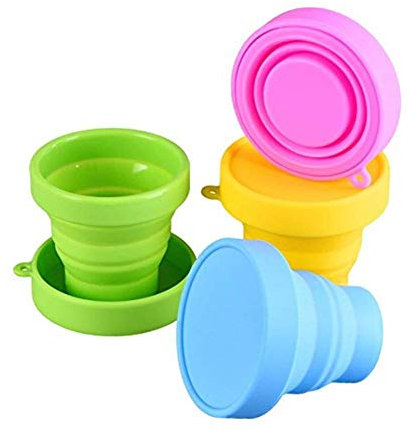 Guissi Taza Plegable 4 Piezas, Silicona, Plegable, 170 ml