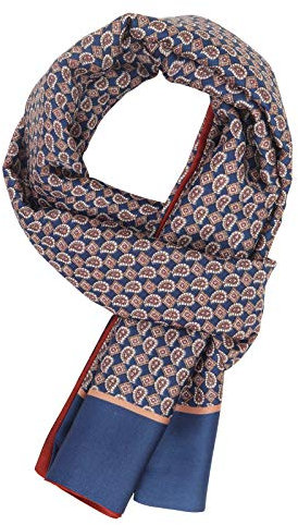 WANYING Herrenschal Seidenschal aus Kunstseide Viskose Dünn für Herbst Frühjahr Casual Business Gentlemen 30 * 170cm - Paisley Dunkelblau