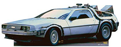 Cardboard People Delorean Pappaufsteller in Lebensgröße – Zurück in die Zukunft (Film 1985)