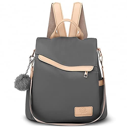 DORRISO Zaino Donna Zaino Antifurto Borse a Zainetto Donna Trasforma Zaini Casual Piccolo Leggere Eleganti Borse a Spalla Borsa a Mano Impermeabile PU Pelle Grigio