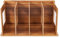 Kuuleyn Porte-fichier en bois, support de bibliothèque de bureau bricolage livres porte-revues de stockage de DVD pour étudiants enfants adultes(Merisier)