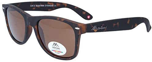Unisex Montana Eyewear MP1B-XL - Polarisierende Sonnenbrille aus mattem Kunststoff in Havanna - Braun