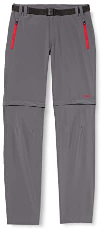 CMP Pantaloni Zip off Elasticizzati da Bambini, Grey-Fire, 98