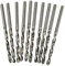 10 Pack Twist Drill Bits Set 0.5mm High Speed Steel Full Grinding Straight Shank Twist Drills Spiral Drilling Bit
