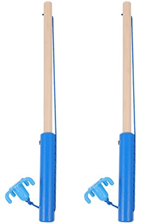 STOBOK Wooden Magnetic Fishing Poles - Kids Magnetic Fishing Rod Toys for Pool Activity