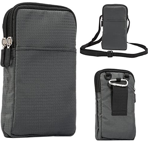 Handy Gürteltasche mit Clip Herren, Handy Umhängetasche Klein Herren, Wasserdichte Schultertasche Holster Universal Handytasche Gürtel Halterung für iPhone 16 15 14 13 12 Pro Max Samsung S25 S24 Ultra