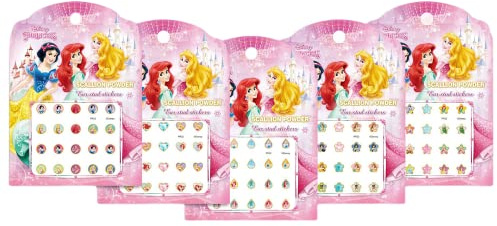 Fashion Yo 5 Sheets Toddlers Princess Elsa Minnie Kids Girls Nail Stickers Earring Stickers Art Decal Party Bag Fillers Decor for Kids Girls Birthday Gift (Princess Earring Stickers)