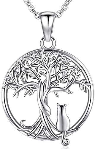 Collier Arbre de Vie Argent Sterling 925 Pendentif Arbre de Vie Collier pour Femme Bijoux Arbre de Vie pour Femme Filles Maman