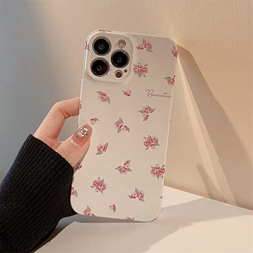 Emlivi Hülle Handyhülle iPhone Xr, PC Hardcase Blume Motiv Glänzend Schutzhülle Dünn Matt Leicht Handyhüllen Ultra Dünn Anti-Gelb Bumper Cover Stoßfest Tasche Schale für iPhone Xr,Floral