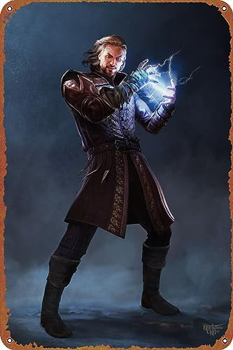 Gale from Baldur's Gate 3 Game Poster Metallschild Blechschild Retro Wanddekoration für Zuhause, Straße, Tor, Bars, Club