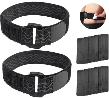 2 cinghie per stivali alte con silicone antiscivolo, perfette per stivali alti, cinghie elastiche antiscivolo riutilizzabili, cinghie elastiche alte, e viene fornito con 16 adesivi di nastro adesivo
