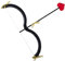 Geagodelia Damen Amor Kostüm Pfeil und Bogen Set Faschingskostüme Karneval Halloween Valentinstag Amor Kostüm Accessoires für Erwachsene (Schwarz, One Size)